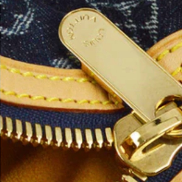 Louis Vuitton♥️Denim Cabas Raye GM Travel Bag 2 Way Duffle - Picture 13 of 15